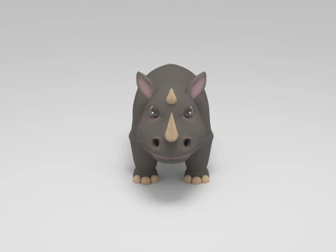 Rhino Cartoon 3D Model