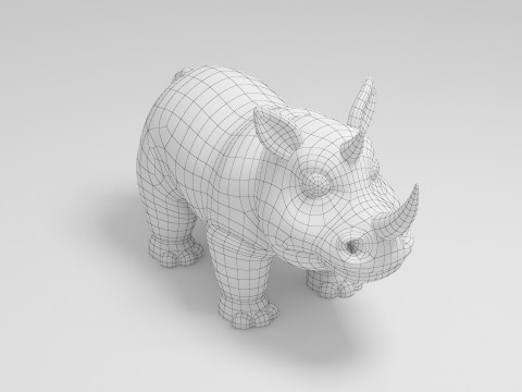 Rhino Cartoon 3D Model