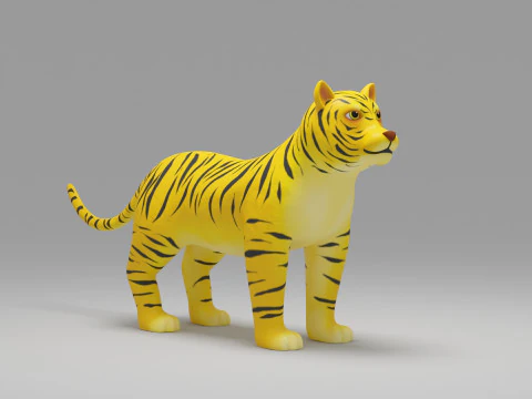 Tiger Cartoon 3D Model