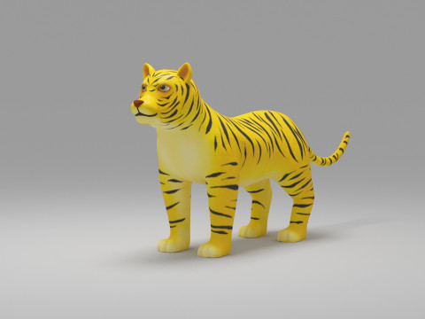 Tiger Cartoon 3D 모델
