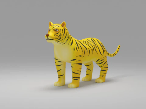 Tiger Cartoon 3D Model