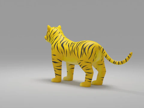 Tiger Cartoon 3D Model