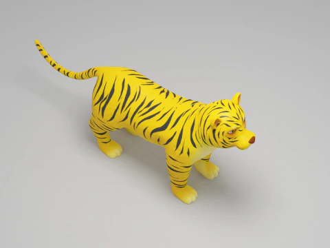 Tiger Cartoon 3D Model