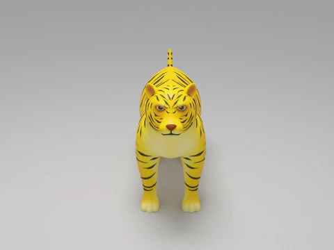 Tiger Cartoon 3D Model