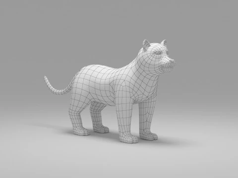 Tiger Cartoon 3D Model