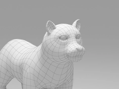 Tiger Cartoon 3D Model