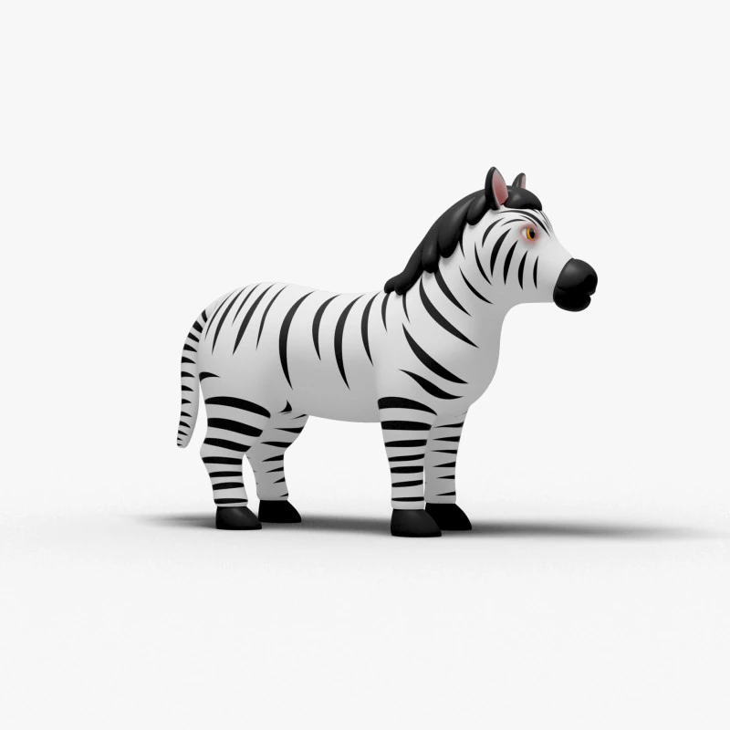 Desenho de zebra Modelo 3D .c4d .max .obj .3ds .fbx .stl .blend 