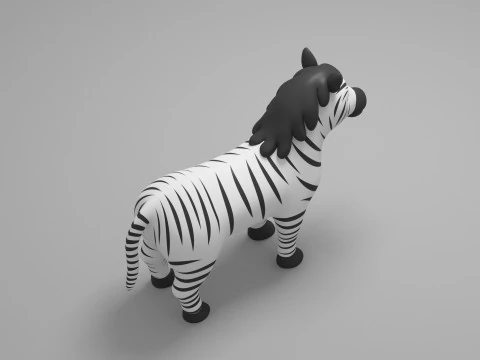 Desenho de zebra Modelo 3D