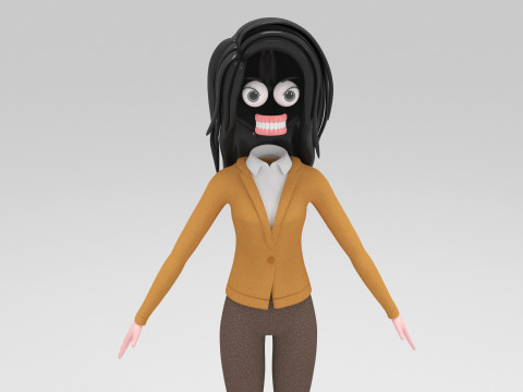 Girl Cartoon Modelo 3D