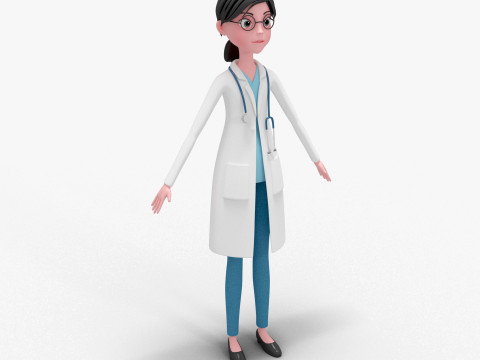 Girl Cartoon 3D Модель