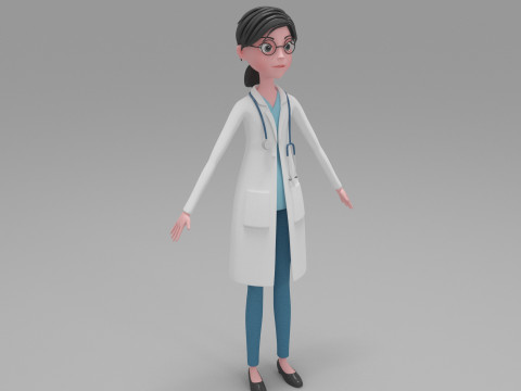 Girl Cartoon Modelo 3D