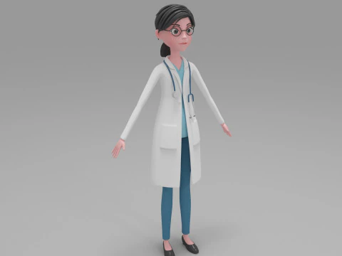 Girl Cartoon 3D Model