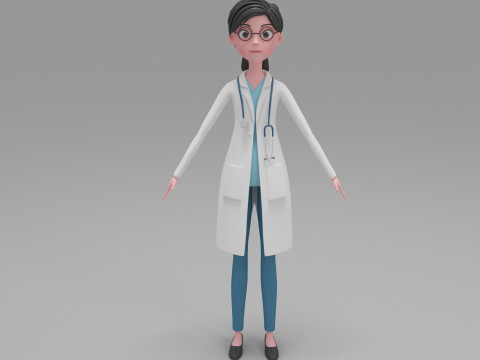 Girl Cartoon Modelo 3D