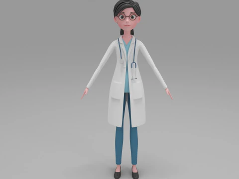 Girl Cartoon 3D Model