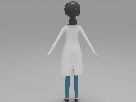 Girl Cartoon Modelo 3D