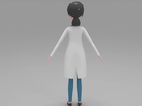 Girl Cartoon 3D Model