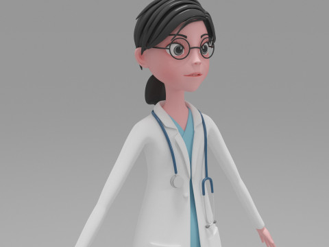 Girl Cartoon Modelo 3D