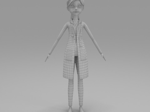 Girl Cartoon Modelo 3D