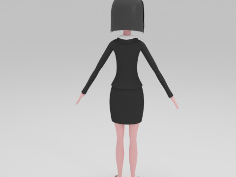 Girl Cartoon 3D Model