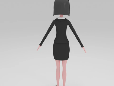 Girl Cartoon 3D Model