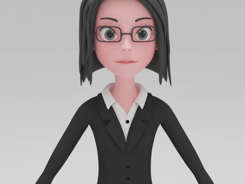 Girl Cartoon 3D Model