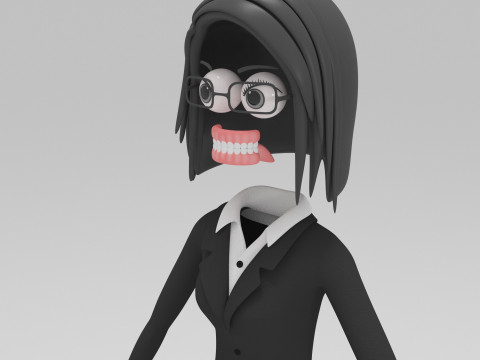 Girl Cartoon 3D Model