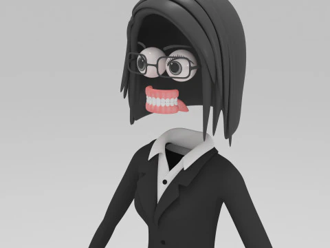 Girl Cartoon 3D Model