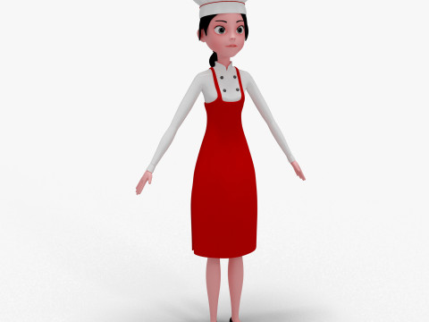 Girl Cartoon 3D Модель