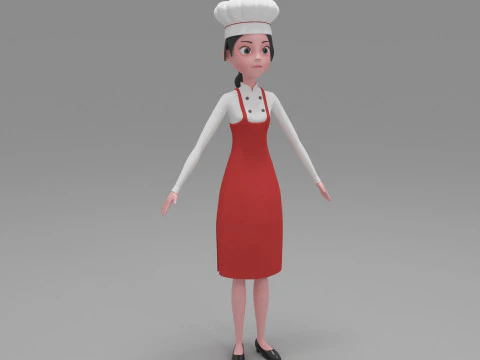 Girl Cartoon 3D Model