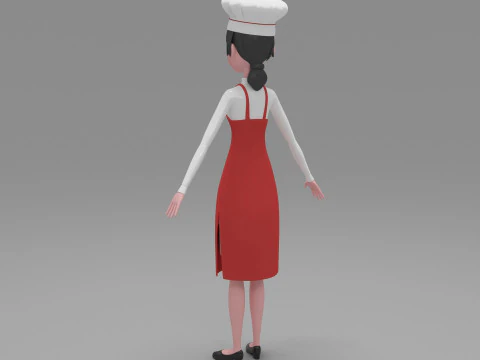 Girl Cartoon 3D Model