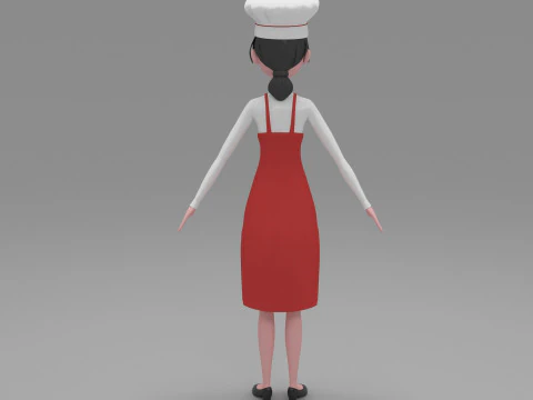 Girl Cartoon 3D Model