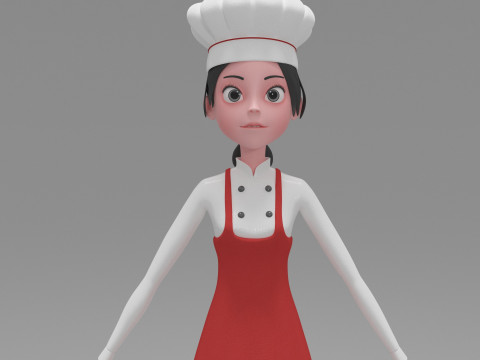 Girl Cartoon Modèle 3D