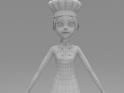 Girl Cartoon Modèle 3D