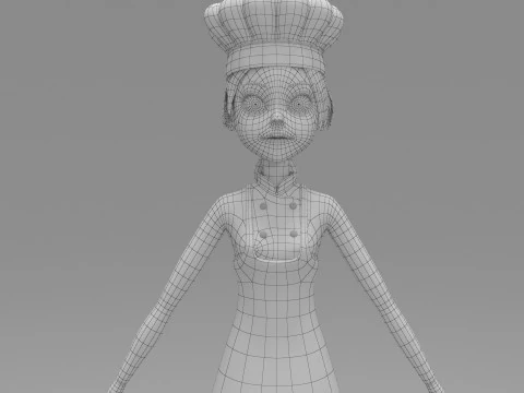 Girl Cartoon 3D Model
