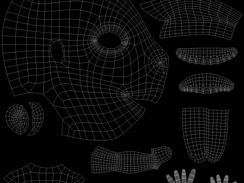 Girl Cartoon 3D Model