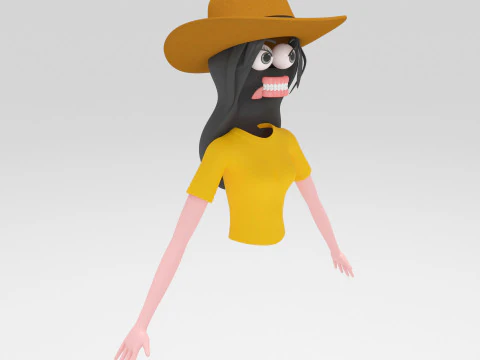 Girl Cartoon 3D Model