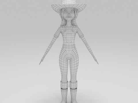 Girl Cartoon Modèle 3D