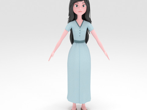 Girl Cartoon Modello 3D