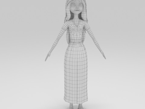 Girl Cartoon Modello 3D