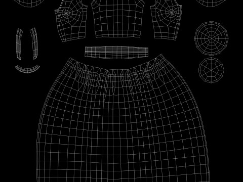 Girl Cartoon Modello 3D