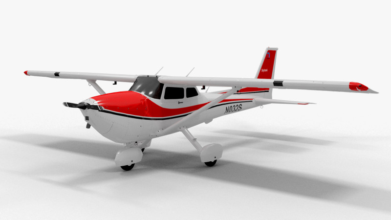 Plane 09 Model 3D .c4d .max .obj .3ds .fbx .stl .blend 
