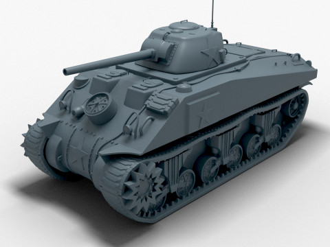 M4 Sherman Tank 3D Baskı Modeli