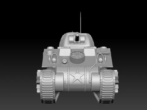 M4 Sherman Tank 3D Print Model