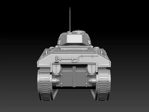 M4 Sherman Tank 3D Print Model