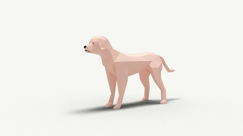 Dog Low Poly 03 Modèle 3D .c4d .max .obj .3ds .fbx .stl .blend 