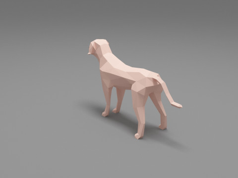 Dog Low Poly 03 Modèle 3D
