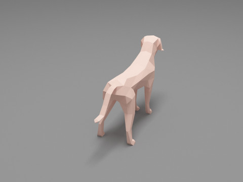 Dog Low Poly 03 Modèle 3D