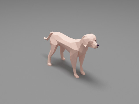 Dog Low Poly 03 Modèle 3D