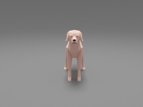 Dog Low Poly 03 Modèle 3D