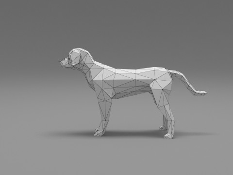 Dog Low Poly 03 Modèle 3D